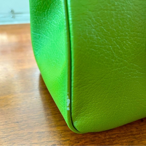 Nordstrom Lime Green Leather Double Handle Bag - Picture 12 of 12